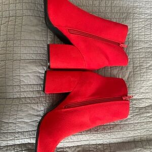 New in box red boots